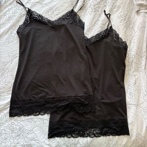 2 NWT White House Black Market Black Lace Chemises